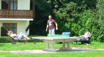 Tischtennisplatte im Landhotel Rosenberger